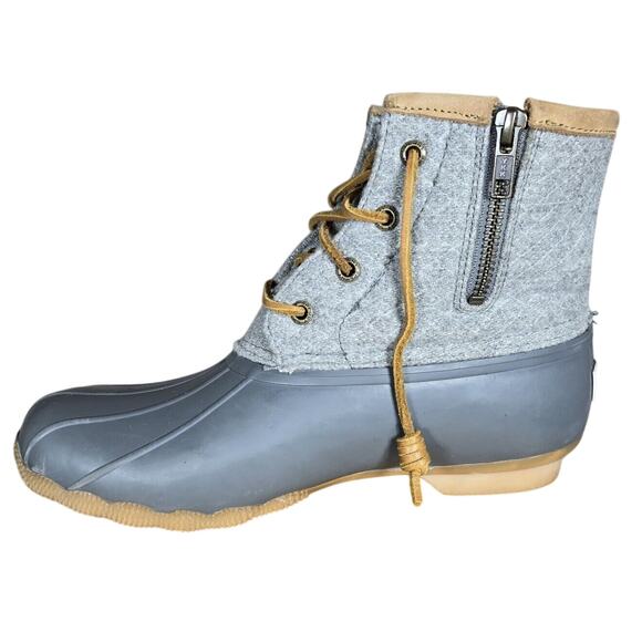Sperry Saltwater Duck Boots | Women’s 6.5 Gray Quilted Thinsulate Waterproof - Picture 4 of 10